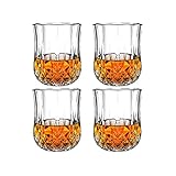 FEIYIYANG Trinkgläser Glas 4. Stck Glasschalen Set Mode Whisky Gläser, Scotch Whisky, Bourbon, Cocktails, Rum, Dauerhafte Whisky-Gläser Tumbler Wassergläser (Color : Green)