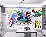Benutzerdefinierte Tapete Super Mario Kart Fototapete Cartoon Spiel Wandbild Kinderzimmer Silk Art Room Decor Schlafzimmer Wohnzimmer