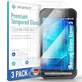 smartect Schutzglas [3 Stück, Klar] kompatibel mit Samsung Galaxy Xcover 3, HD Schutzfolie Anti-Kratzer, Blasenfrei, 9H Härte, 0.3 mm Ultra-klar, Ultrabeständig