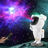 YIKANWEN Astronauten Sternenhimmel Projektor, Farblicht-LED Projektor mit Sternnebel/Galaxie Projektion als atmosphärische Raumdekoration, Heimkino-Beleuchtung oder Schlafzimmer-Stimmungslicht (Weiß)