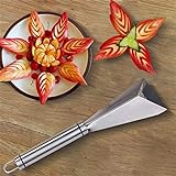 Triangular Shape Vegetable Kitchen Slicer, Triangle Platter Peeling Carving Fruit Platter Artifact, V-Shape Channel Knife Salad Creative Carver Food Craft Sculpture Engraving