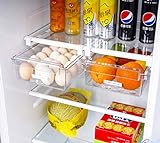 HapiLeap Kühlschrank-Organizer Schubladenorganizer Einzigartiges Design Pull Out Behälter für Kühlschrank Aufbewahrungsbox Haus Organizer (2 Pack)