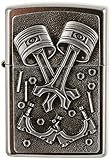 Zippo Feuerzeug 2003987 Engine Parts Benzinfeuerzeug, Messing, Edelstahloptik, 1 x 3,5 x 5,5