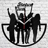 Status Quo Vinyl-Schallplatten-Wanduhr Art Decor originelles Geschenk Vintage Wandkunst Design