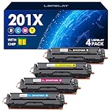 LOFBLAT 201X 201A Ersatz für HP 201X 201A CF400X CF400A Multipack Toner für HP Color Laserjet Pro MFP M277dw M277n M252dw M277 M274n M252n M252 M277c6 (201X 201A Schwarz Cyan Gelb Magenta, 4er-Pack)