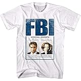 X-Files Science Fiction Tv Show FBI Mulder Scully Badge Adult T-Shirt Tee L