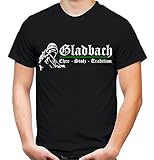 Gladbach Ehre & Stolz Männer und Herren T-Shirt | Fussball Ultras Geschenk | M1 FB (Schwarz, XXXL)
