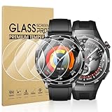 Diruite 4-Stück Schutzfolie für HUAWEI Watch GT 5 46 mm/5 Pro 46 mm Displayschutz,Anti-Kratzen HD Gehärtetes Glas Displayschutzfolie für HUAWEI Watch GT 5 46 mm/5 Pro 46 mm Schutz G