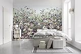 Komar Vlies Fototapete BOTANICA | Größe 368 x 248 cm | Tapete, Wand Dekoration, Blumen, Schlafzimmer, Romantik, Wohnzimmer, Blumenmotiv | XXL4-035