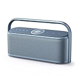 soundcore Motion x600 Bluetooth Lautsprecher, Hi-Res Spatial Audio 50W räumlicher Sound IPX7 Wasserschutz 12h Wiedergabe Pro EQ Tragegriff AUX-IN (Blau)(Generalüberholt)