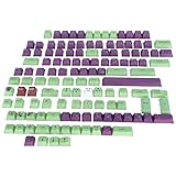 Zunate Gaming-PBT-Farbsublimationstastenkappen | Cartoon-Muster-Stil | 127-Tasten Japanische Tastenkappen Keysets für Mechanische Tastaturen, für PC-Gaming-Tastatur(japanisch)