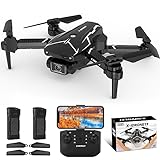 X19 Drohne mit Einstellbarer Kamera 720P, RC FPV Drone, Start/Landung mit einem Knopfdruck, Faltbarer Quadrocopter, Ferngesteuert Spielzeug Drohne, 3D Flip, 2 Kameras, Höhenhaltung, 2 Batterien