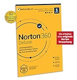 Norton 360 Deluxe 2022 | 5 Geräte | Antivirus | Unlimited Secure VPN & Passwort-Manager | 1 Jahr | PC/Mac/Android/iOS| Aktivierungscode in Originalverpackung