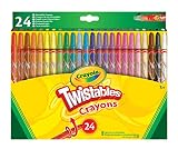 Crayola - Wachsmalstifte DrehenundAusmalen, 24er-Pack, für Schule und Freizeit, 24 Farben, 52-8501