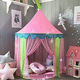 Kinderzelt Prinzessin Spielzelt für Mädchen - Glitzer Castle Kinderzimmer mit Tragetasche - Kinderhaus- Spielzeug für Innen- und Außenspiele 104cm x 140cm (DxH)