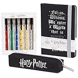 Harry Potter Notizbuch, Magischer Tagebuch A5 für Kinder und Jugendliche, Schreibwaren Set mit Stiftebox und Stifte, Fanartikel Geschenke
