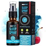 BRAINEFFECT SLEEP SPRAY + Sleep Coach - Veganes Melatonin Einschlafspray hochdosiertes Melatoninspray für verkürzte Einschlafszeit als Alternative zu Melatonin Kapseln, 30ml
