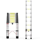 Teleskop-Leiter für Zuhause, 3,5 m Verlängerung, faltbar, kompakt, Escaleras De Aluminio para Trabajo, einziehbare, erweiterbare Leiter für Reiseanhänger oder Arbeiten im F