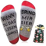 Bier Socken für Bierliebhaber, Lustiges Geschenk Neuheit Socken - If You Can Read This sock für Weihnachts Erntedankfest Geburtstag Rave-Party, Mit exquisiter Geschenkverpackung
