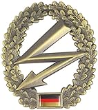 Original Bundeswehr Barettabzeichen aus Metall in verschiedenen Sorten zur Auswahl Farbe Fernmelder