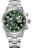Delma Commander crono Herren Uhr analog Automatik mit Edelstahl Armband 41702.580.6.149
