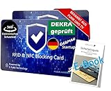 DEKRA & EMV geprüfte 360° RFID Blocker Karte 2 STK: NFC Blocker Karte statt EC Karten Schutzhülle & Card Sleeves, Schutzkarte für Geldbörse, Geldbörsen, Ausweis- & Kartenhüllen & Kreditkarte Amazon