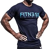 Fitness Method, Sport T-Shirt Herren, Slim-Fit Shirt bequem & hochwertig Männer, Rundhals & Tailliert, Training & Freizeit, Gym & Casual Workout Mann, 95% Baumwolle, 5% Elastan, (Ice - Blue XXL)