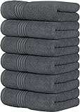 Utopia Towels - Premium Handtücher - 100% gekämmte, ringgesponnene Baumwolle, ultraweich und sehr saugfähig, Dicke Handtücher 41 x 71 CM's, hochwertige Handtücher (6er-Pack, Grau)