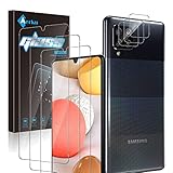 Aerku Schutzfolie für Panzerfolie für Samsung Galaxy A42 5G + Kamera Schutz[3+3 Stück], 9H HD Anti-Kratzer Folie Ultra Glatte Kameraschutz Film Displayschutzfolie-Transp