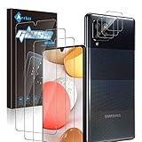 Aerku Schutzfolie für Panzerfolie für Samsung Galaxy A42 5G + Kamera Schutz[3+3 Stück], 9H HD Anti-Kratzer Folie Ultra Glatte Kameraschutz Film Displayschutzfolie-Transparent