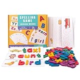Kleinkinder-Spielzeug, lustiges Buchstaben-Spiel | Lernspielzeug für 3 4 5 Jahre alte | Paar-Spiel | Spiel und Zauber | Holzbuchstaben
