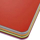 Office Marshal® Bodenschutzmatte in Trendfarben | 114 x 150 cm für Hartböden | ohne schädliche Weichmacher und PVC | Größe und viele Farben zur Auswahl (Rot)