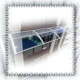 GAOYUY Vordach Überdachung, Außenveranda Markise Fensterabdeckung 2,5 cm Klar Polycarbonatplatte Mit Tiefe 60/80/100cm Halterungen (Size : 60x100cm)