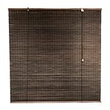 FENGSHOUU Bambusrollo Bambus Rollo Jalousie,Retro Raffrollo,Verdunkelungsrollo,Sichtschutz Sonnenschutz Lichtfilter-Rollo Seitenzugrollo,für Fenster und Türen,Breite x Höhe (60cm x 140cm)