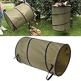 113L 30 Gallon Collapsible Trash Can, Collapsible Trash Can Recycling Large Leaf Garbage Bag Camping Waste Bin Oxford Cloth for Garden Home Camping