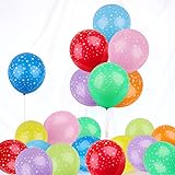 Bunt Geburtstag Luftballons Hillylolly 100 Stück 12 Zoll Luftballons Latex Bunt, Helium Ballons, Party Ballons Set, Dekorative Luftballons für Hochzeiten, Kinder Geburtstagsfeier, Baby-Duschen (Stern)