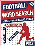100 Large Print American Football Word Search Book For Seniors