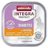 animonda Integra Protect Diabetes Katze, Diät Katzenfutter, Nassfutter bei Diabetes mellitus, mit Geflügel, 16 x 100 g