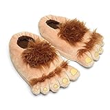 Luxugen Unisex Erwachsene Hobbit Füße Hausschuhe Halbling Plüsch-Pantoffeln Damen Herren