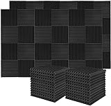 Donner Akustikschaumstoff Platten Schall Dämmung 50 Stück für Tonstudio, Büro, Arbeitszimmer, Partykeller, Heimstudio (30x30x2,5cm)