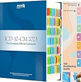 CDXHOME ICD-10-CM 2023 Registerkarten, 96 farbcodierte, wasserfeste, laminierte Tabs für komplettes offizielles Codebuch, mit leeren Registerkarten, Lesezeichen und Platzierungsvorlage (Buch nicht im