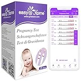 Easy@Home 25 x Schwangerschaftstest Frühtest 10 mIU/ml, Empfindlich Frühschwangerschaftstest SST mit Genauen und Zuverlässigen Ergebnissen (25 HCG Test)