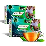 QUALUCA Slim Siluet | Abnehmen Tee | Gewichtsverlust Tee | Diät Tee zum Abnehm | Grüner Tee | Kräutertee | 2 Packung | 40 Teebeutel - 60g