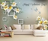 XHXI Schwarz-Weiß-Schmetterlings-Blumenkasten Einfache moderne 3D-Wandmalereien Wohnzimmer fototapete 3d Tapete effekt Vlies wandbild Schlafzimmer-400cm×280cm