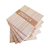 250 Stücke Eisstiele, 11.4 cm Lang, 1 cm Breit Eisstiele Holz basteln,für Holzstäbchen zum Basteln Umrühren Holzstiele und Basteln DIY Handwerk