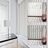 Klöckner Schiebevorhang Vertikal-Jalousien Lamellenvorhang Schiebegardine Vorhang 89 mm (100 x 260 cm, weiß)