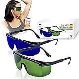 O³ Schutzbrille zur Laser-Haarentfernung Inhalt: 2 Stück Grün blau