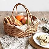 ZTMN Multifunktionaler Picknickkorb, handgewebt, kann Verschiedene Lebensmittel, Früchte, Zeitschriften, Bier, Kleidung (Größe: L) aufbewahren