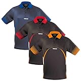 Tibhar Tischtennis Trikot Herren Break | Tischtennis Shirt | Tischtennis Polo-Hemd | Polyester (schwarz-orange, XL)