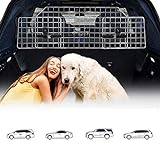 Hundegitter Auto, Kofferraum Trenngitter Universal für Hunde - Auto Hundegitter Zum Transport für deinen Hund - Schutzgitter mit Kopfstützen-Befestigung - Verstellbares Kofferraumschutz Gitter